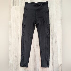 Athleta Girl Moto-Vating Tight Black Leggings, 7Y (V4)